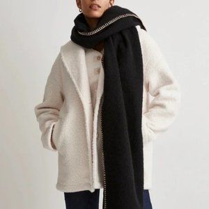 NWT Madewell Blanket-Stitch Scarf - Black